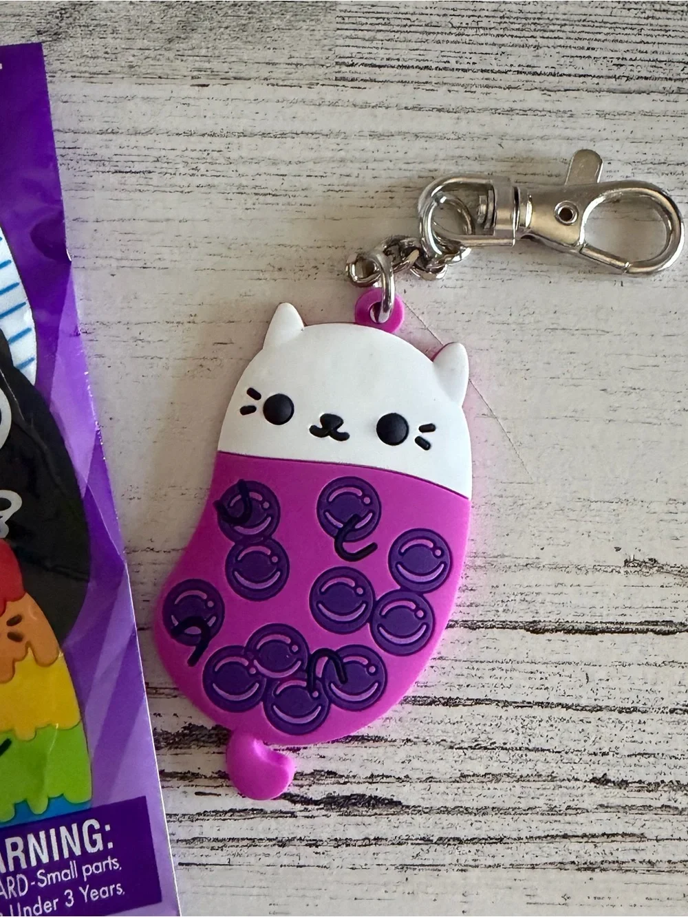 Cats vs Pickles Boba Keychain NEW